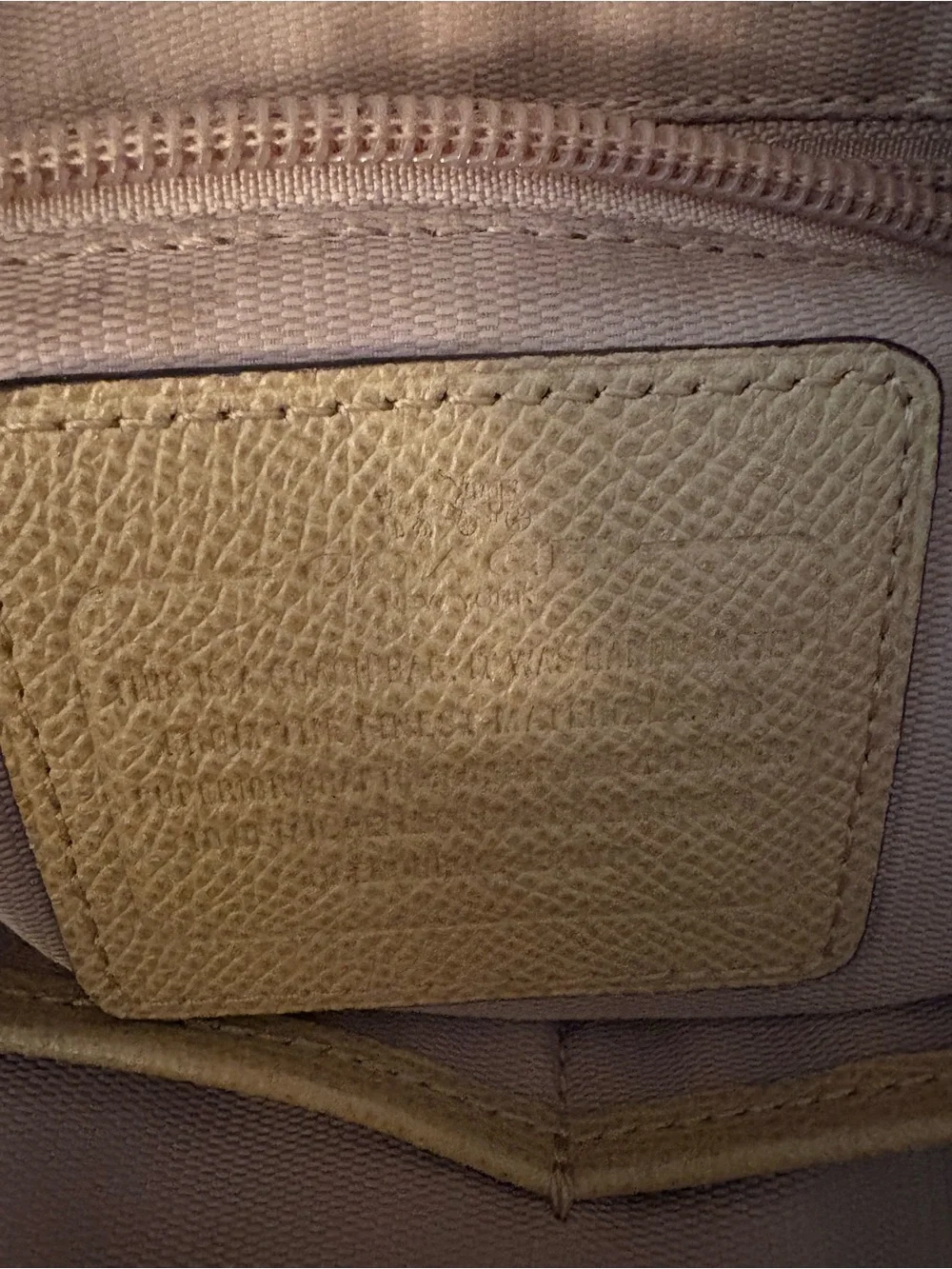 Coach Tan Leather Tote with Gold Chain Accent